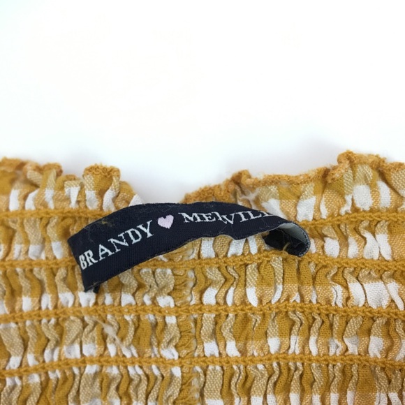 brandy melville yellow gingham bandeau - Picture 2 of 2